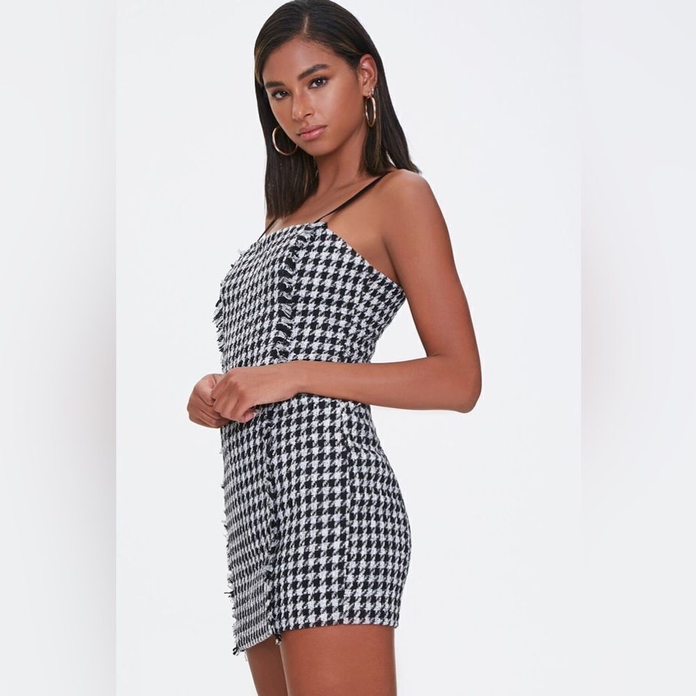 Forever 21 Tweed Houndstooth Mini Dress Size Large